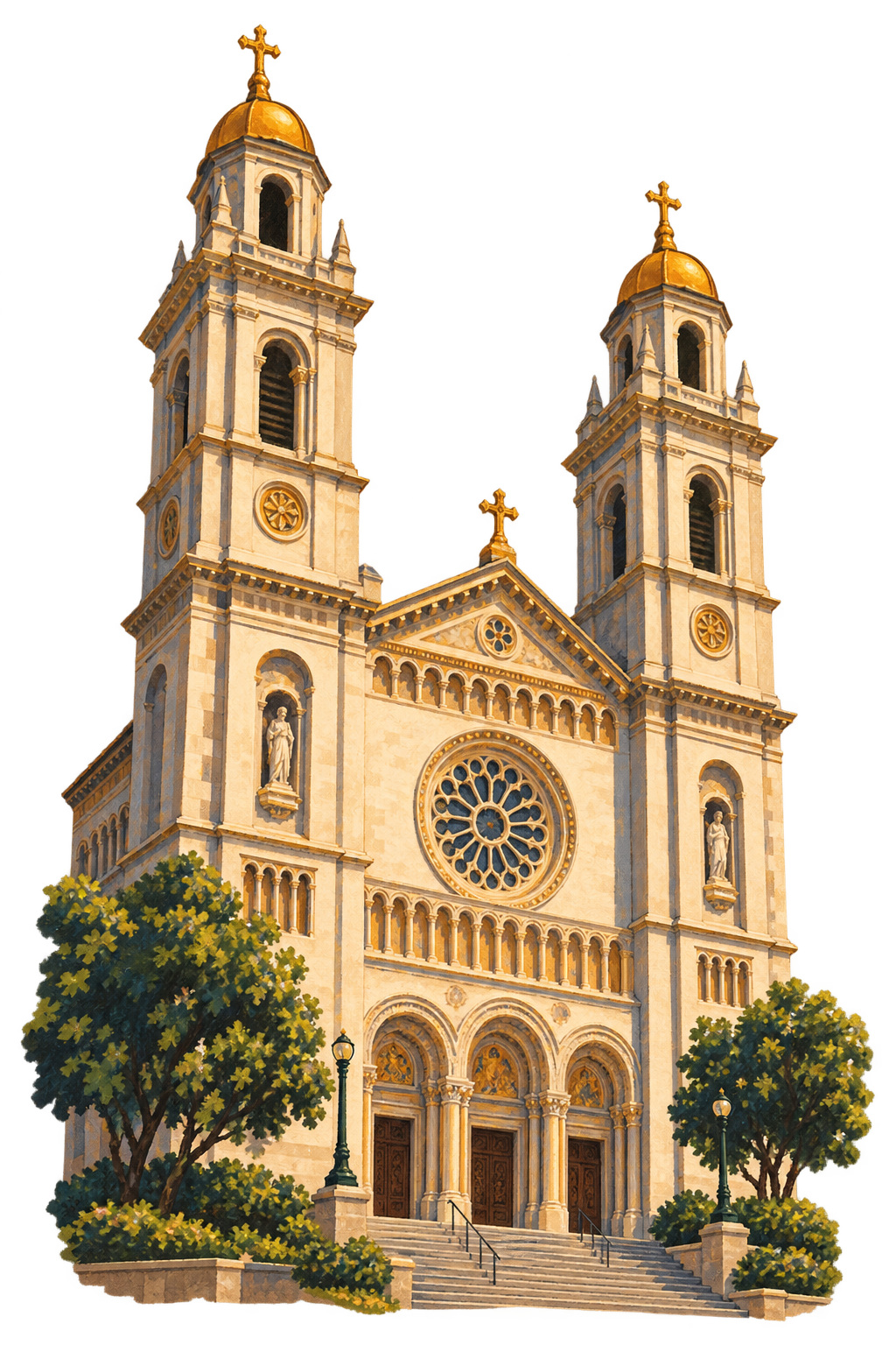 Saints Peter & Paul, painted vignette