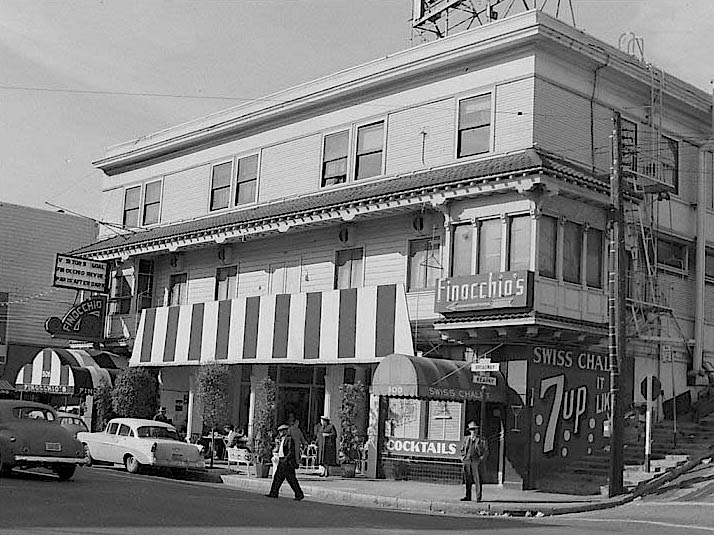 Finocchio's at Broadway and Kearny, 1958, the block's nightclub years in one frame